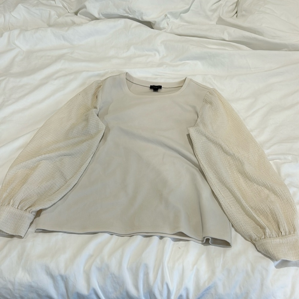 Ann Taylor Factory M Balloon Sleeve Blouse